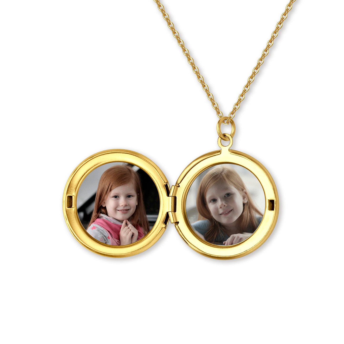 Custom Birth Flower Name and Date Photo Locket Necklace