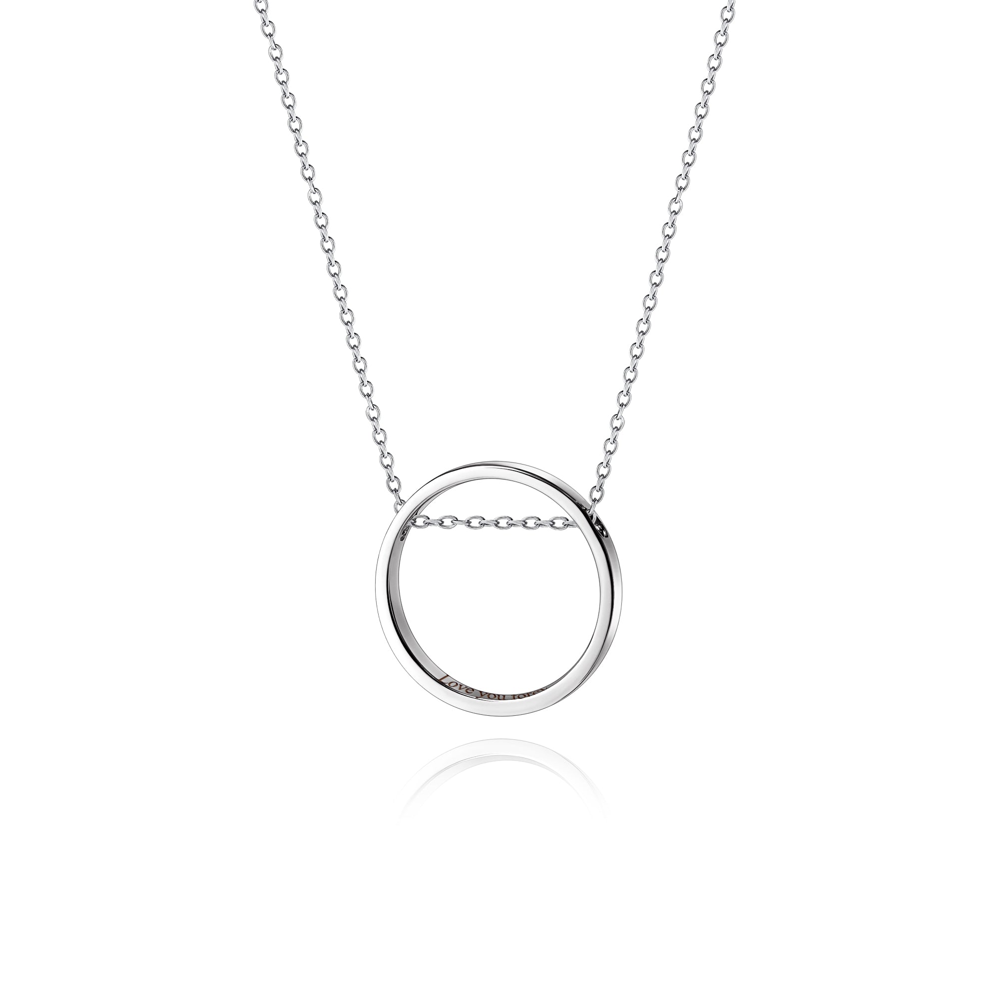 Personalized Circle Hidden Message Necklace — Custom Eternity 