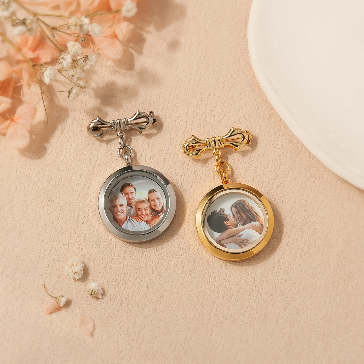 Custom Memorial Photo Locket Pin