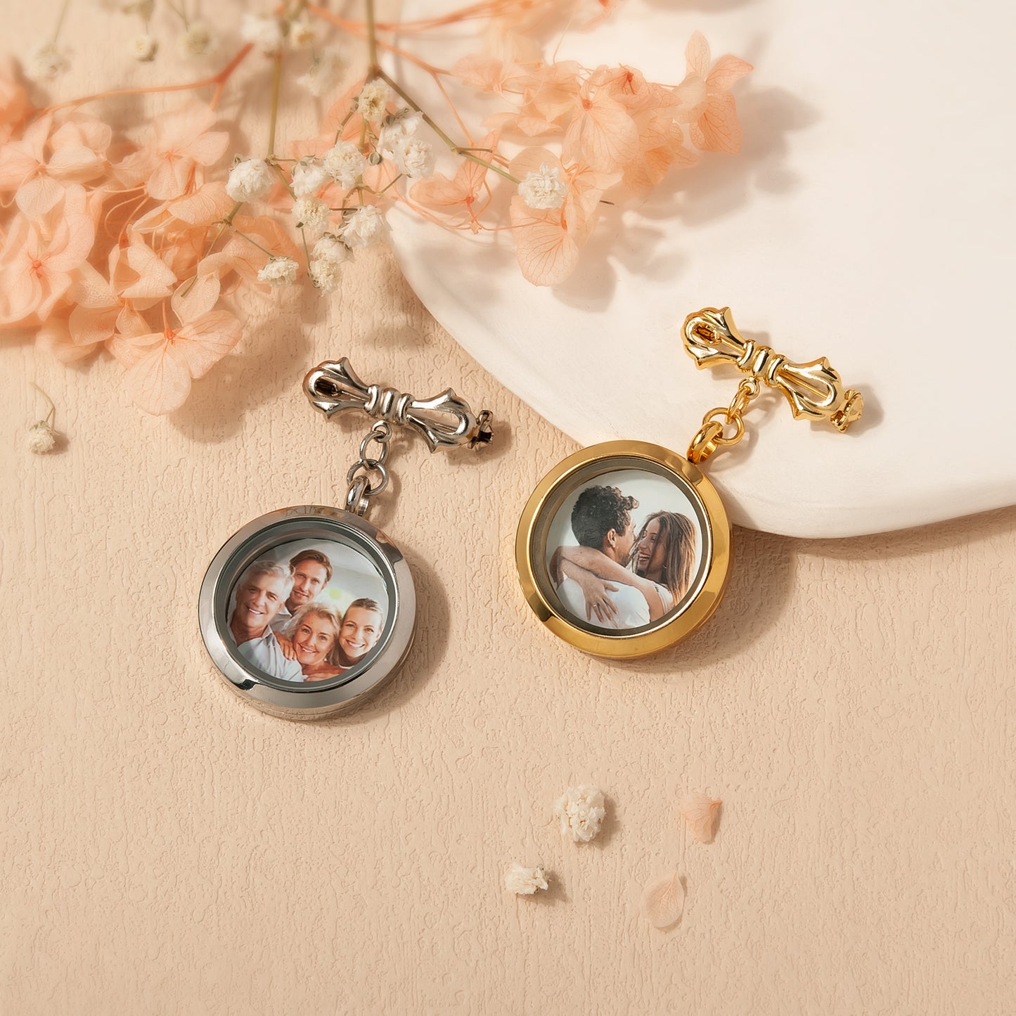 Custom Memorial Photo Locket Pin