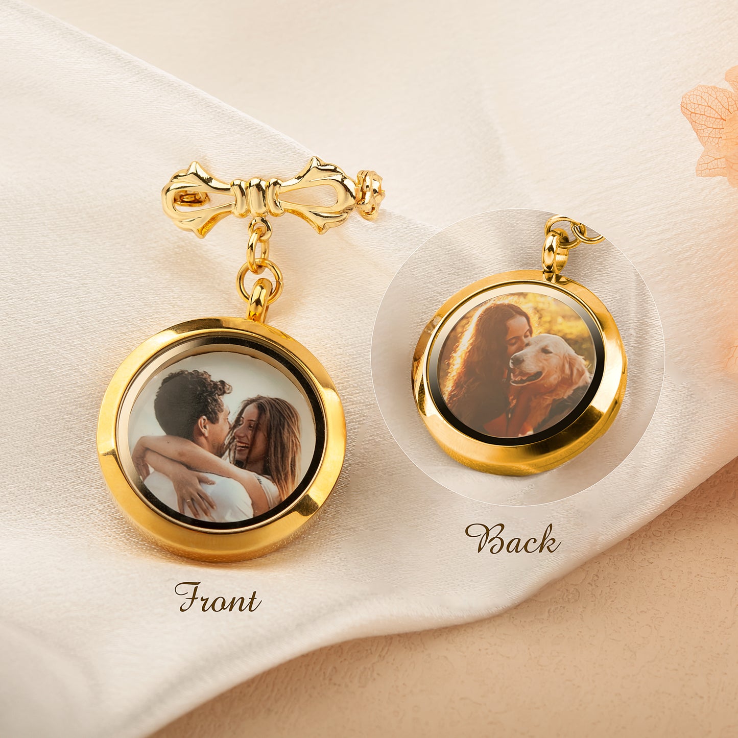Custom Memorial Photo Locket Pin