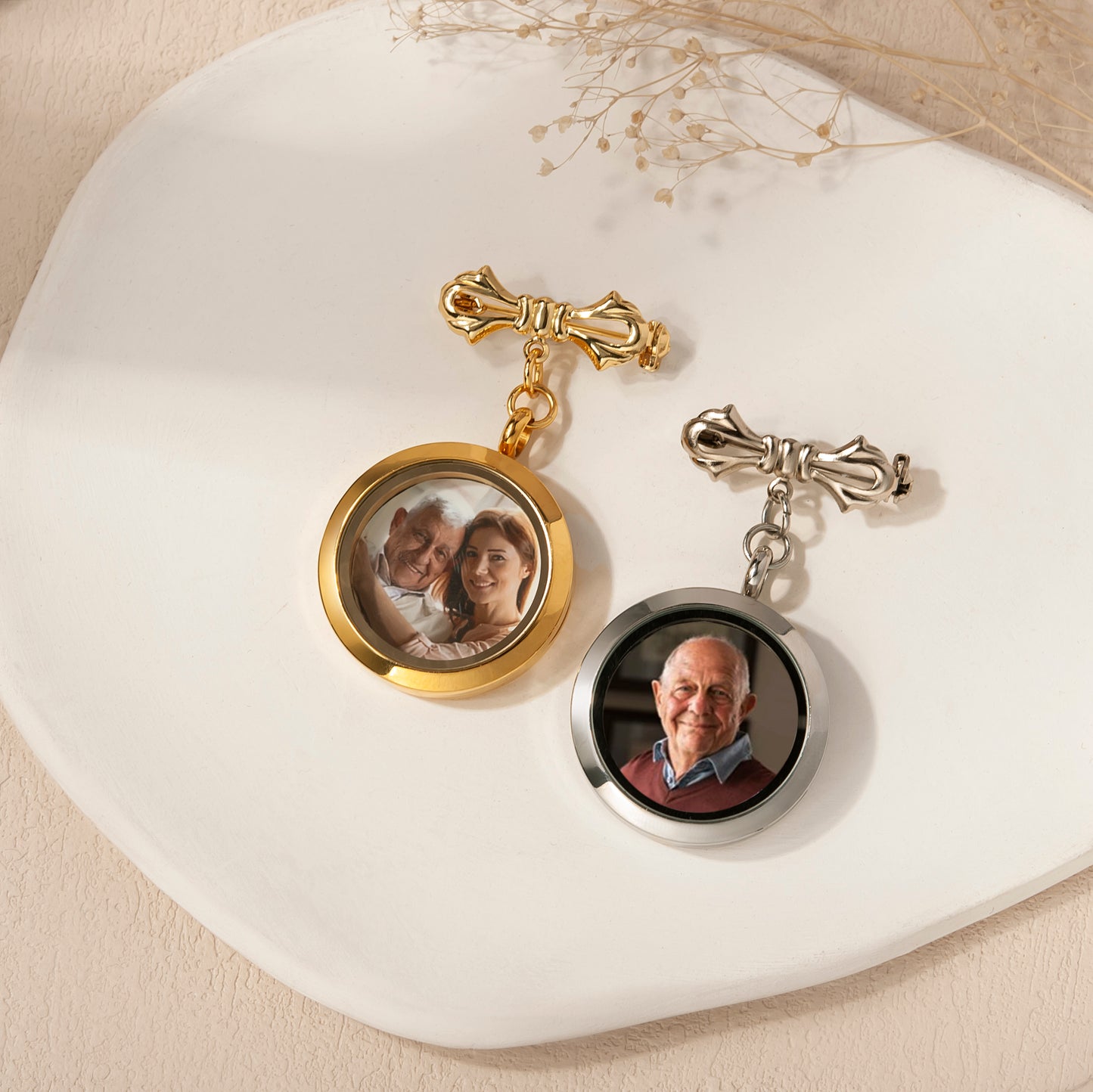 Custom Memorial Photo Locket Pin