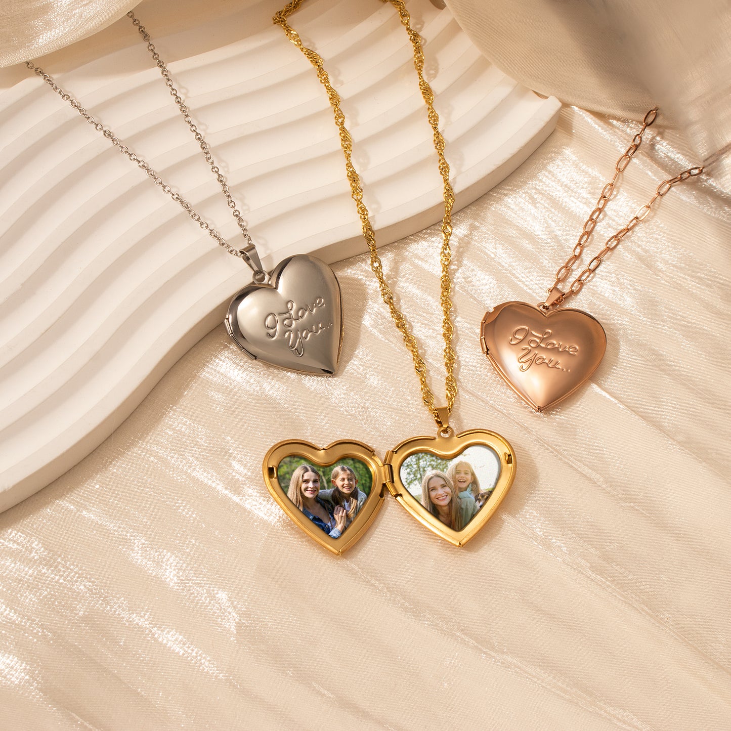 I Love You Hearts Photo Locket