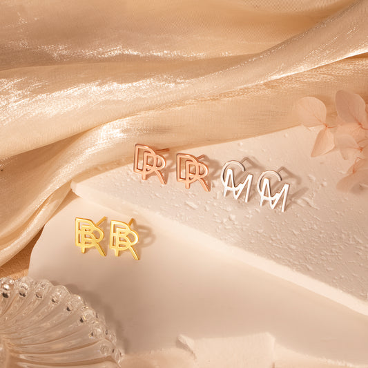 Personalized 2 Initial Earrings