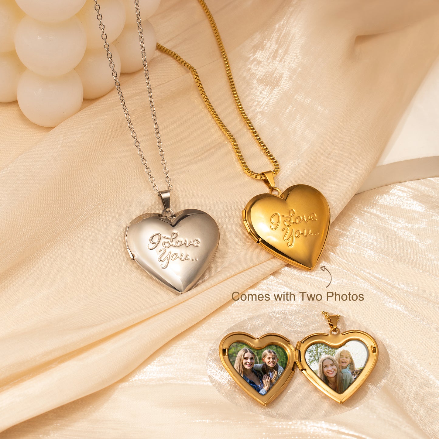 I Love You Hearts Photo Locket