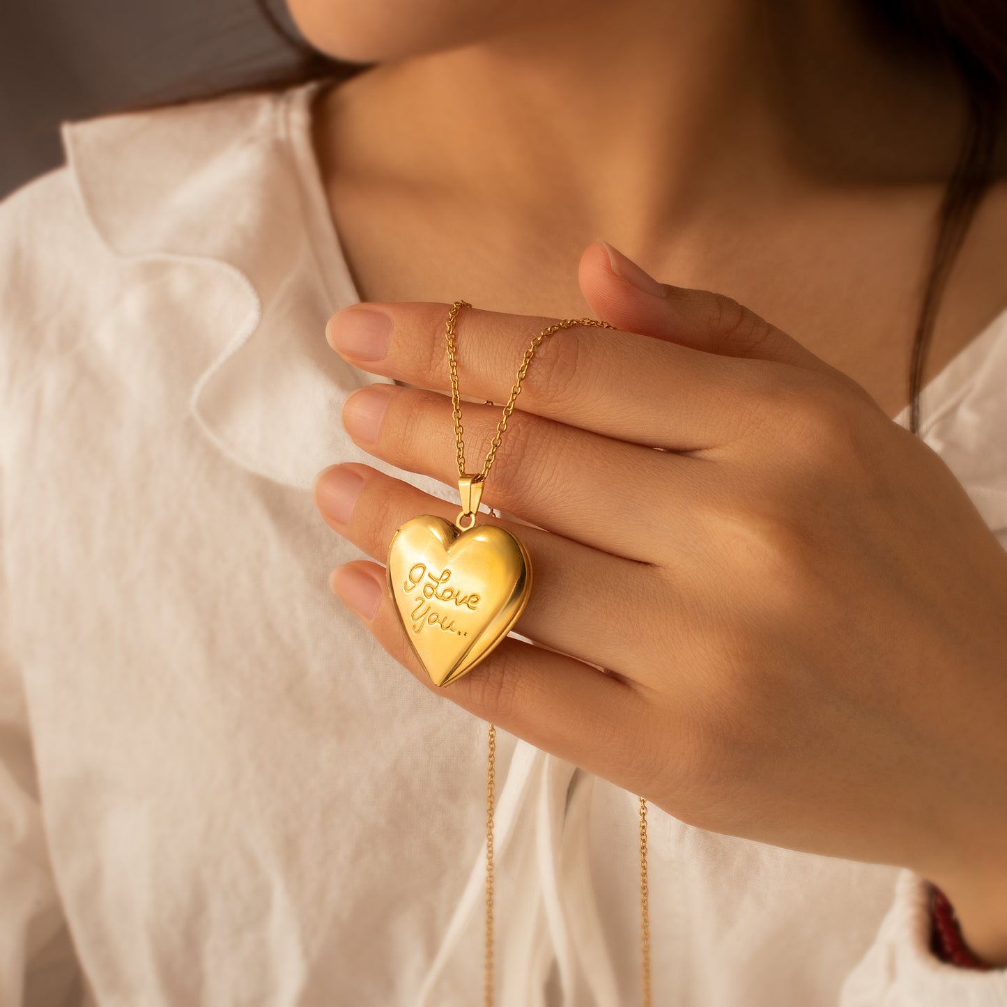 I Love You Hearts Photo Locket