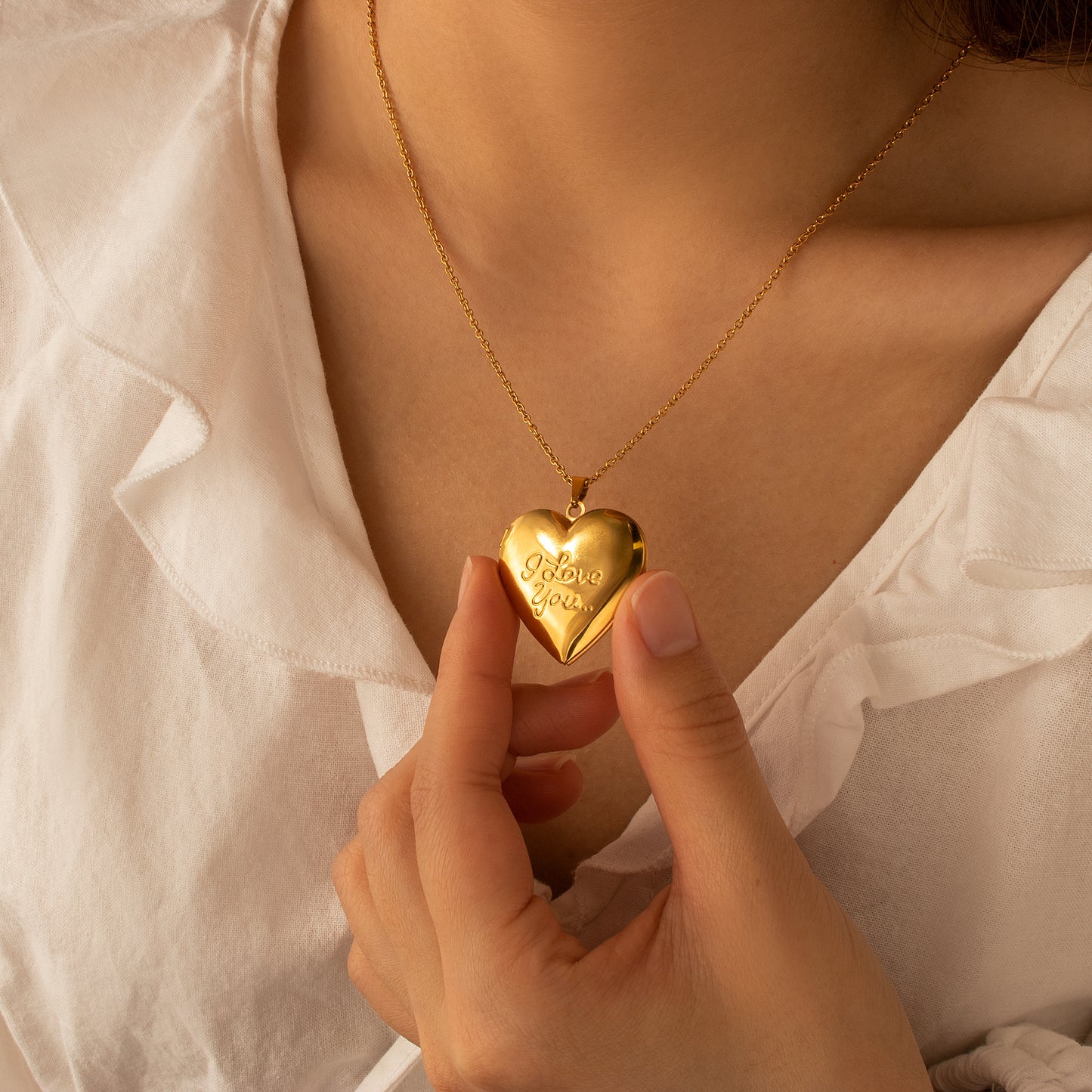 I Love You Hearts Photo Locket