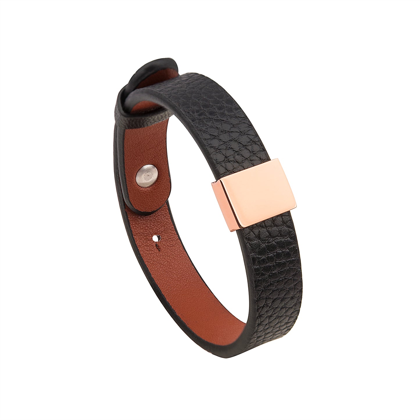 Men's Leather Engravable Bracelet