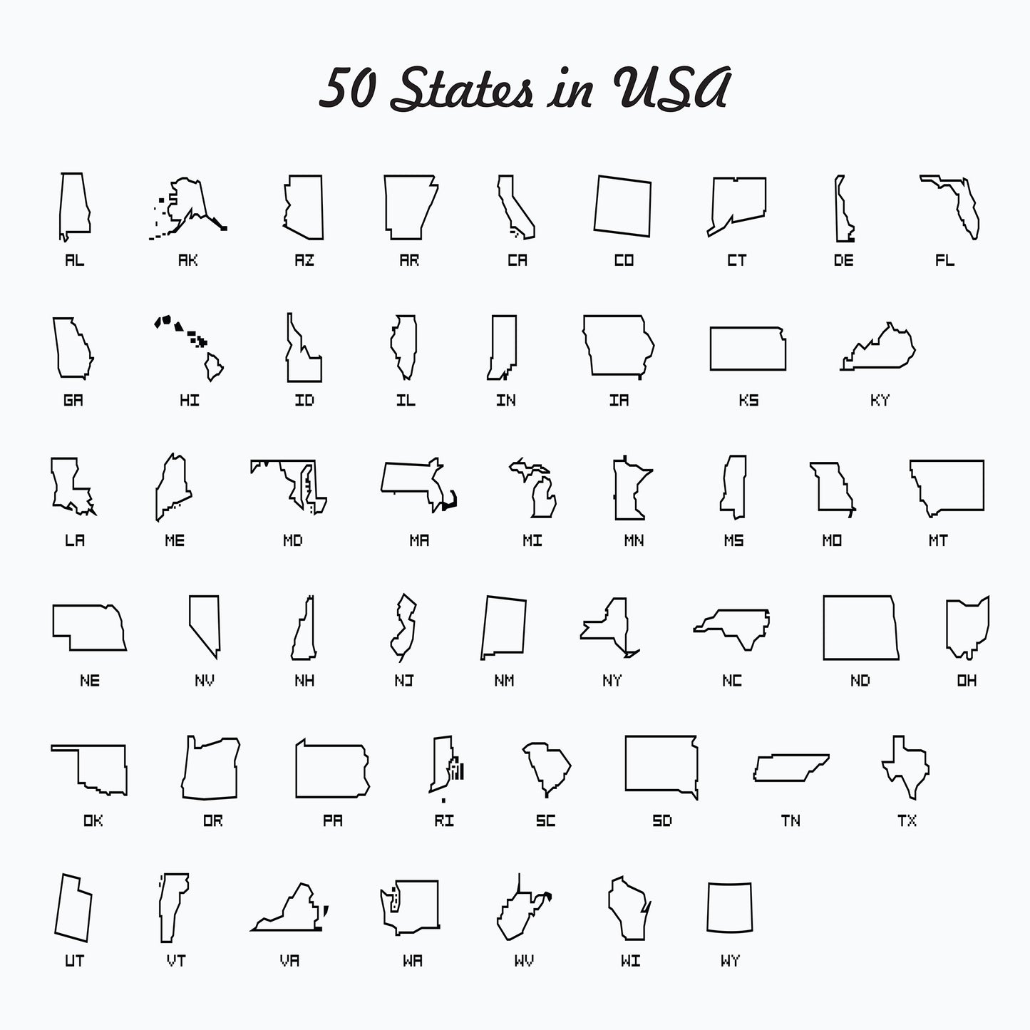 Long Distance State Cube Necklace