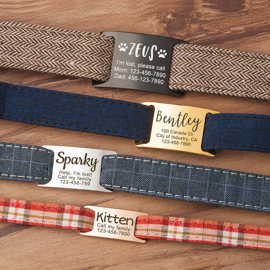 Stainless Steel Silent Slide On Pet Tag