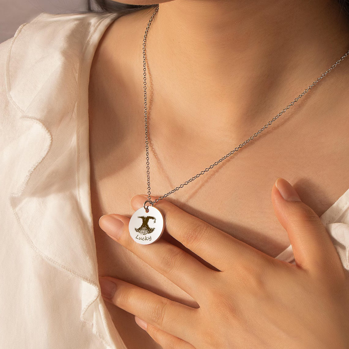 Paw Print - Nose Print Memorial Necklace