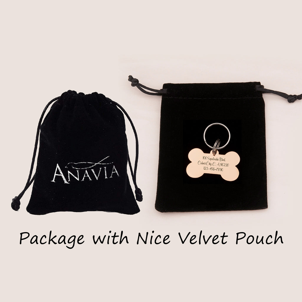 Pet Portrait Dog Bone Pet Tag