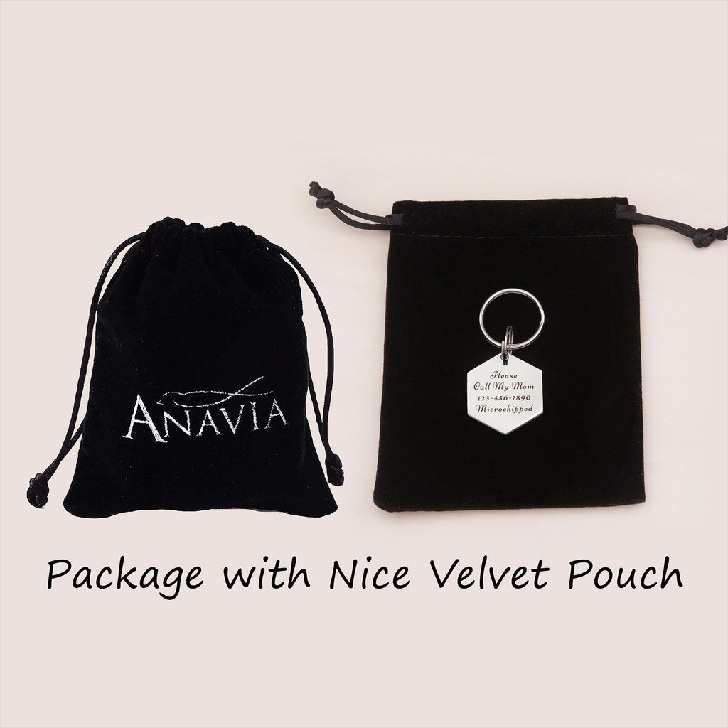 Pet Portrait Hexagon Dog ID Pet Tag