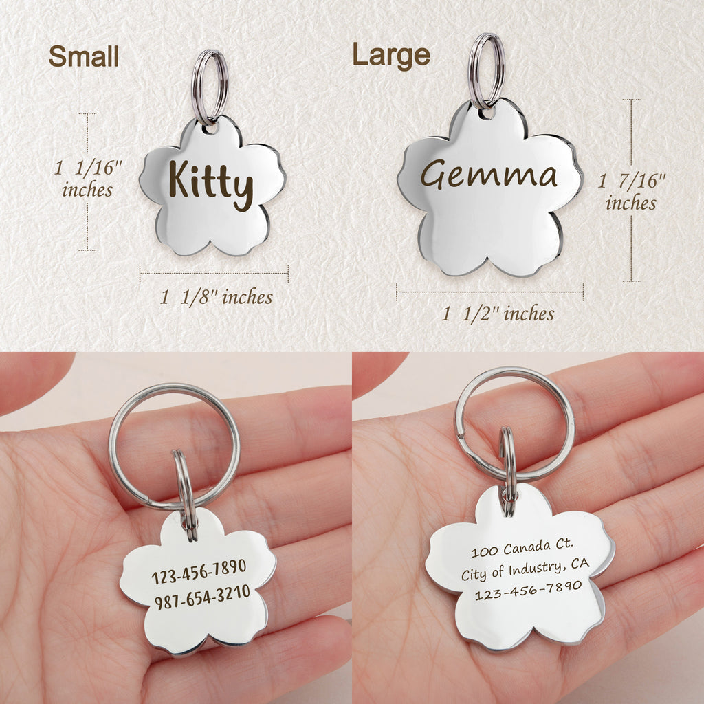 Cherry Blossom Pet ID Dog Tag