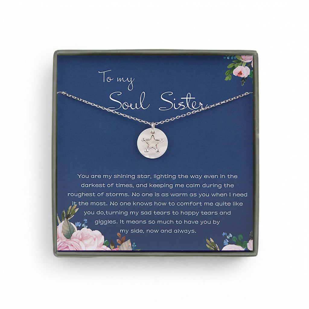 To My Soul Sister Card and Necklace
