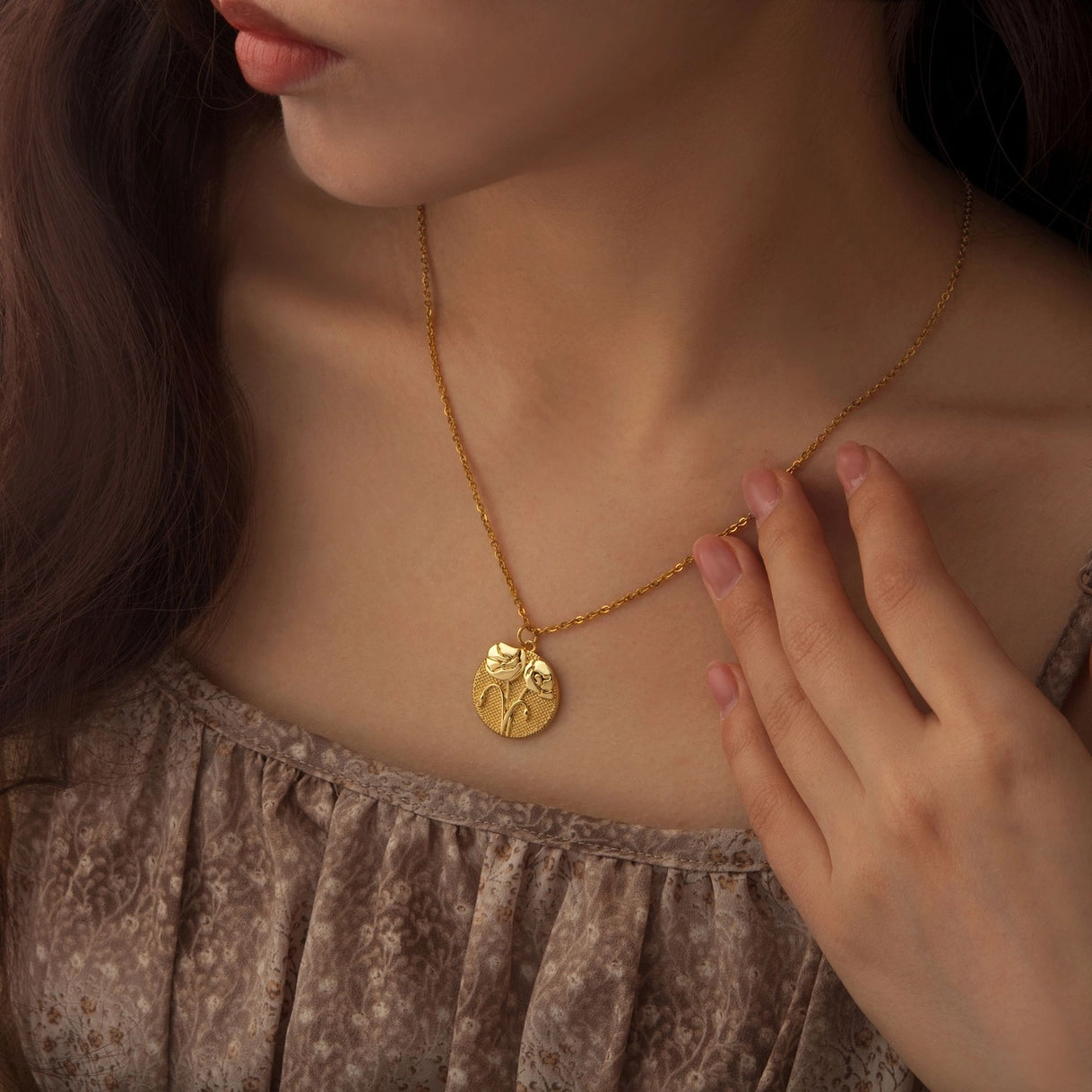 "To the Best Mother" 3D Birth Flower Necklace