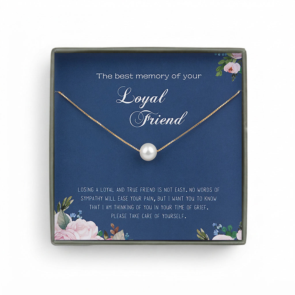 The Best Memory of a Loyal Friend Pearl Necklace Jewelry Gift Set