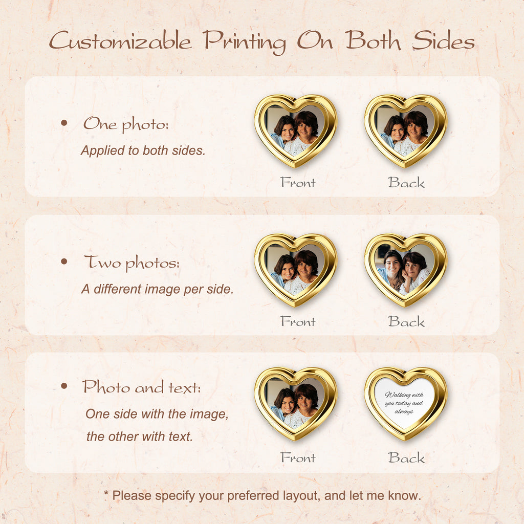 Glass Heart Wedding Photo Locket Brooch Pin