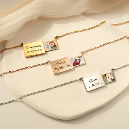 Personalized Pet Picture Hidden Photo Locket Necklace