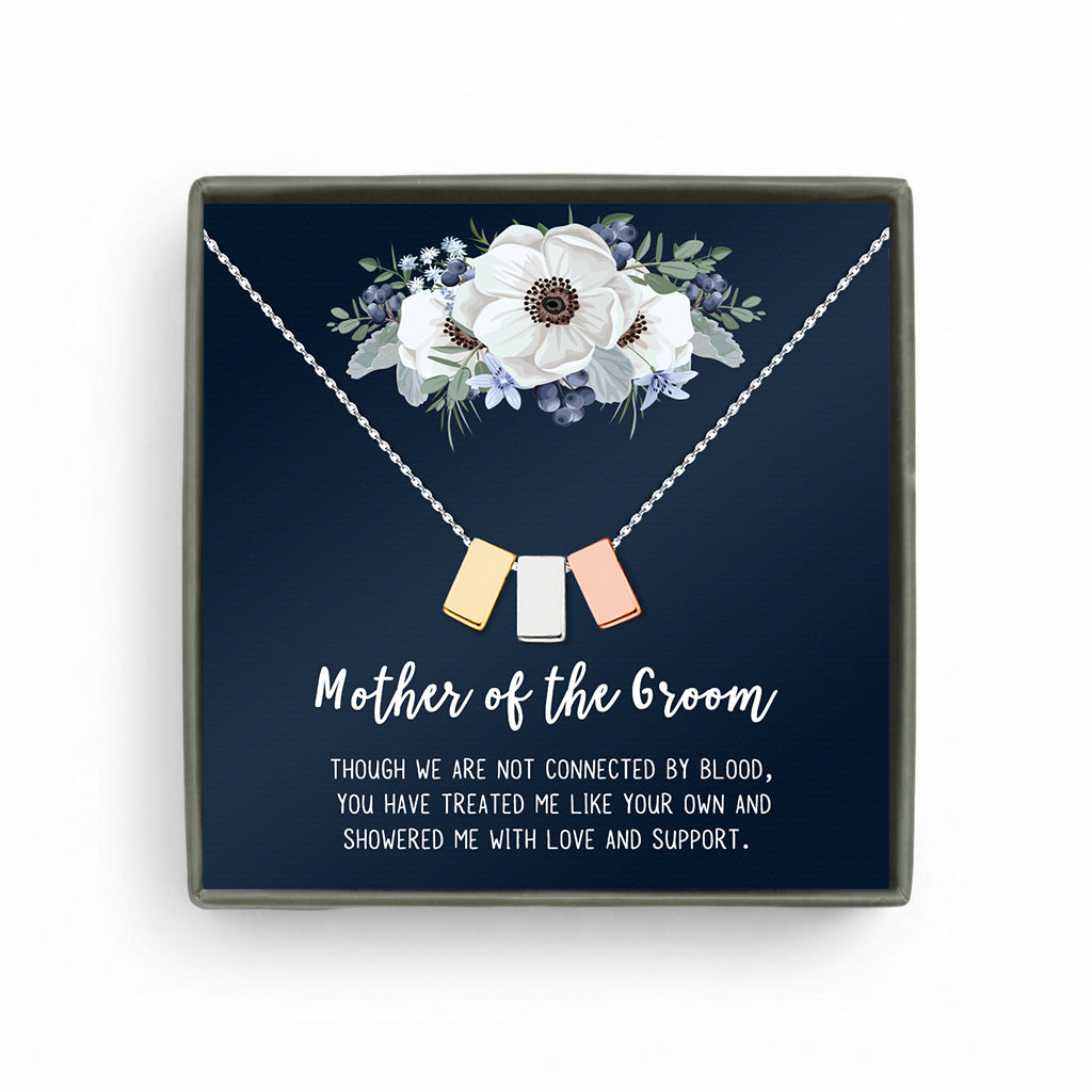 Mother of the Groom Multi Cube Necklace Gift Set