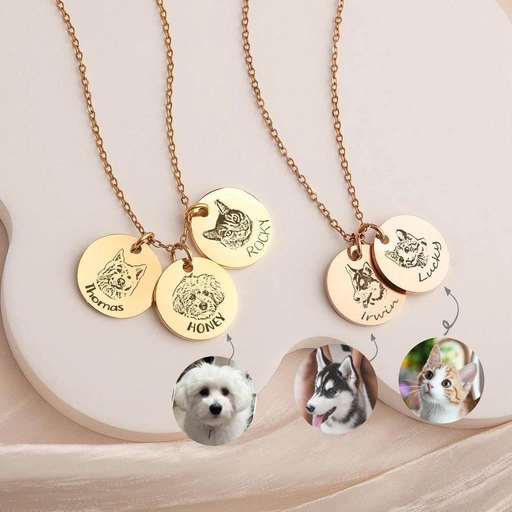 Personalized Pet Portrait Necklace