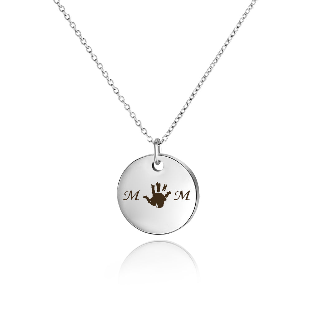 Mom Palm Print Necklace