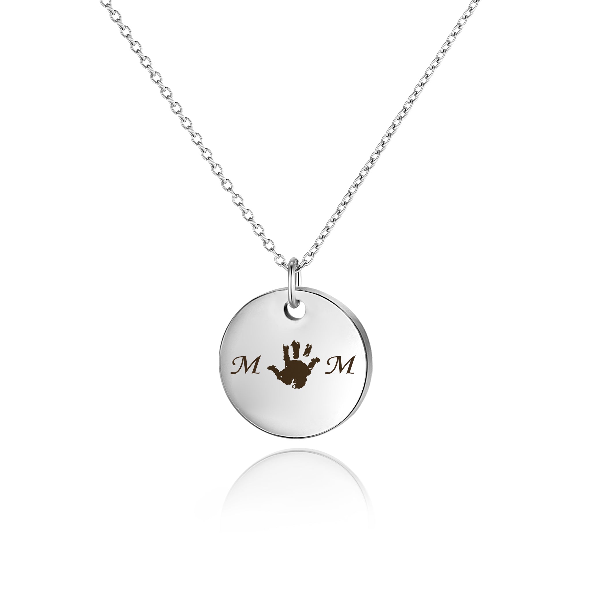 Mom Palm Print Necklace