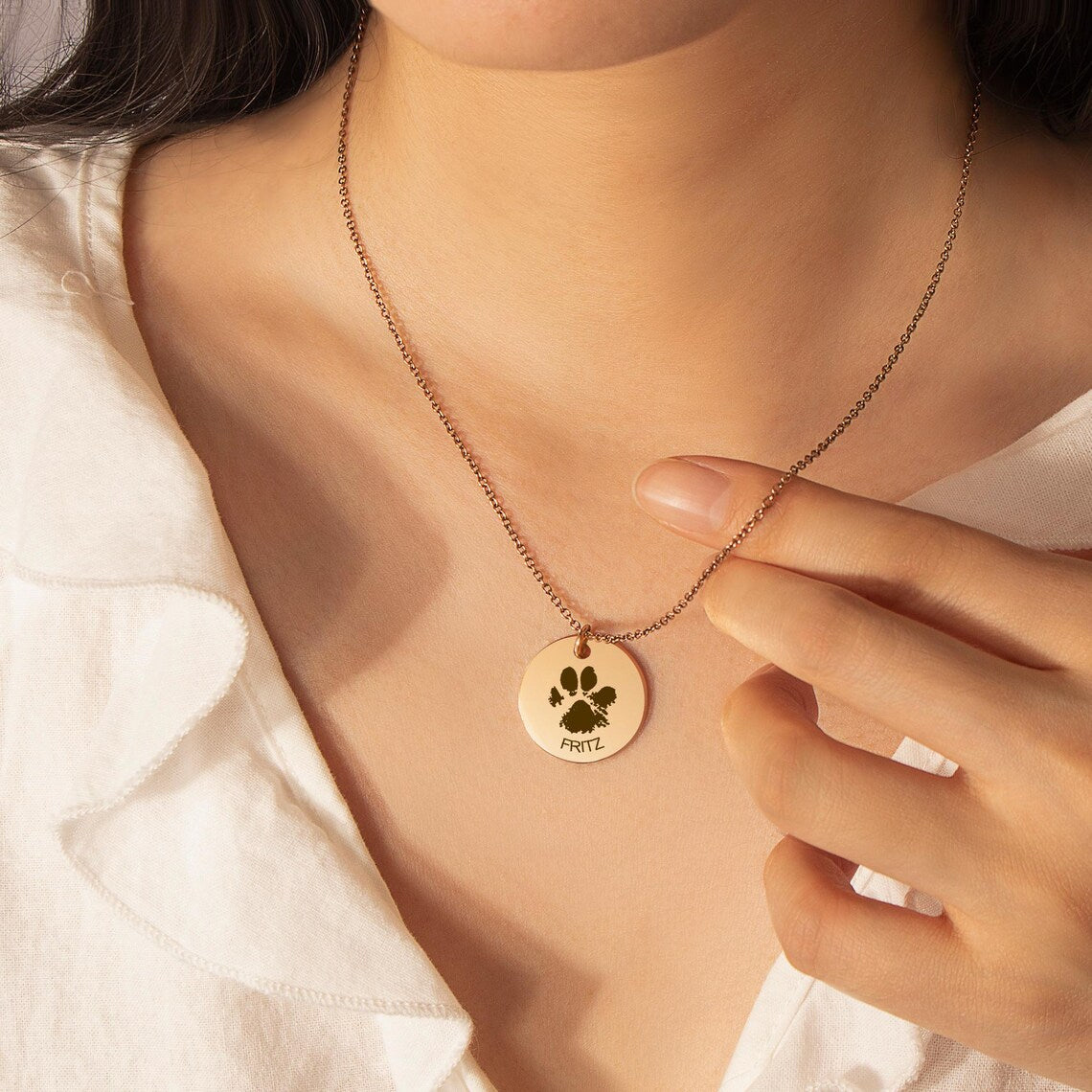 Paw Print - Nose Print Memorial Necklace
