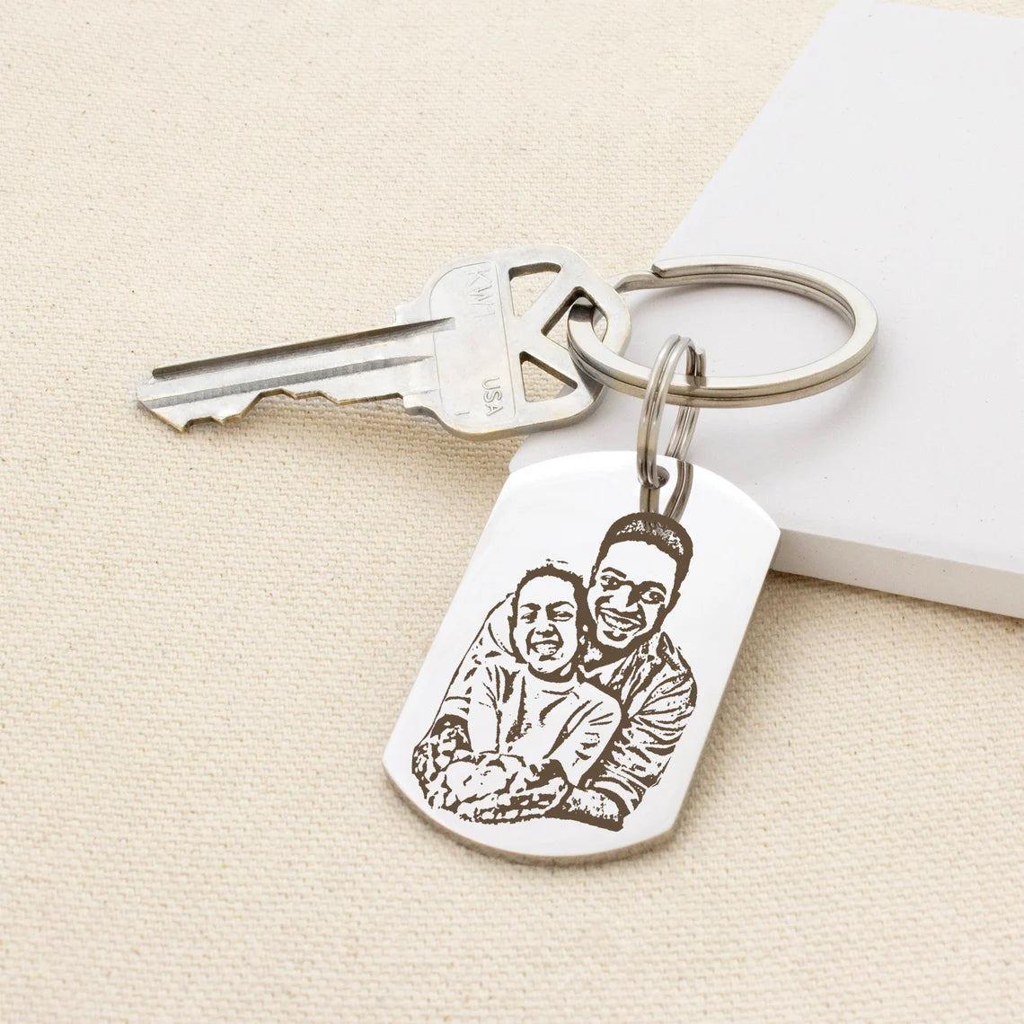 Photo Portrait Key Chain