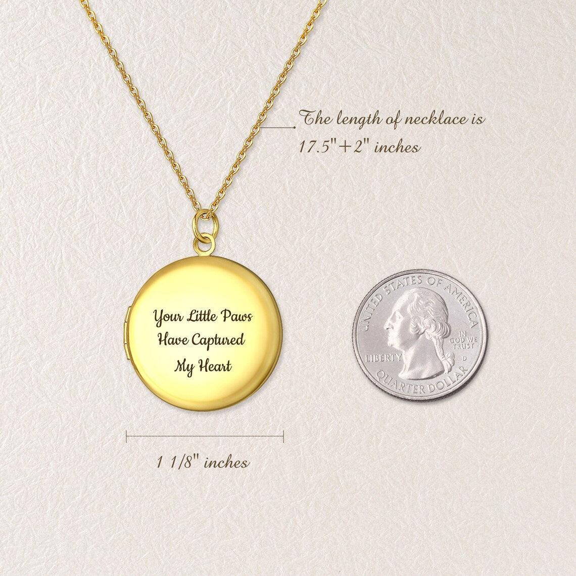 Pet Photo Locket Necklace