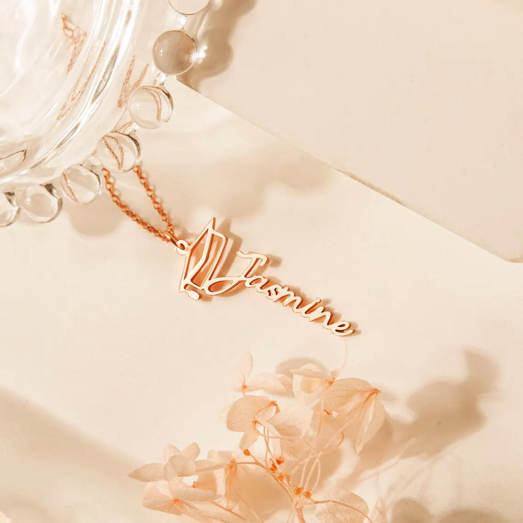 Custom Graduation Cap Name Necklace