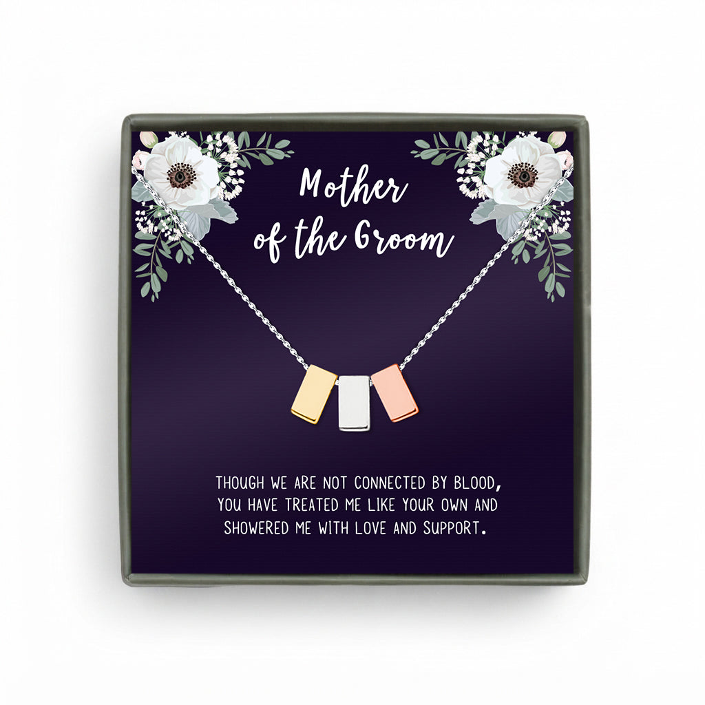 Mother of the Groom Multi Cube Necklace Gift Set