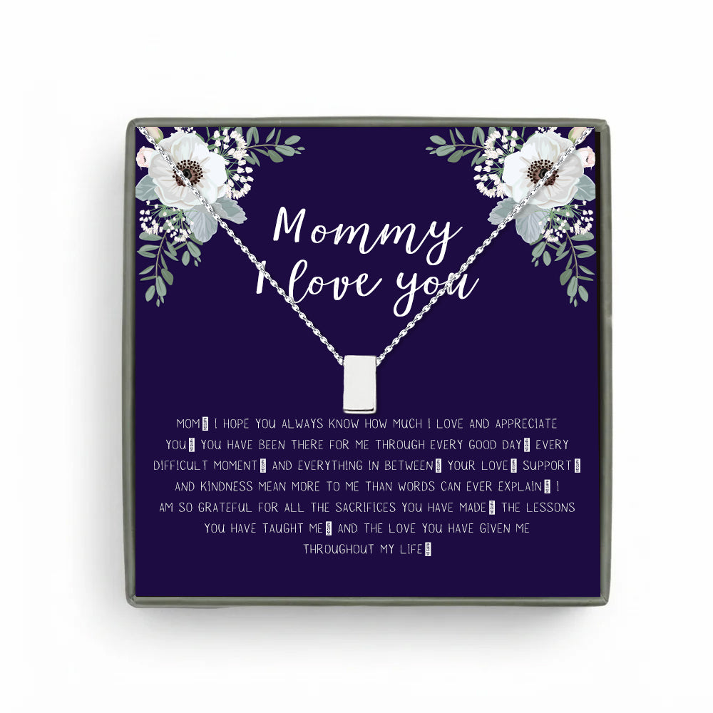Custom Cube Necklace Card Necklace