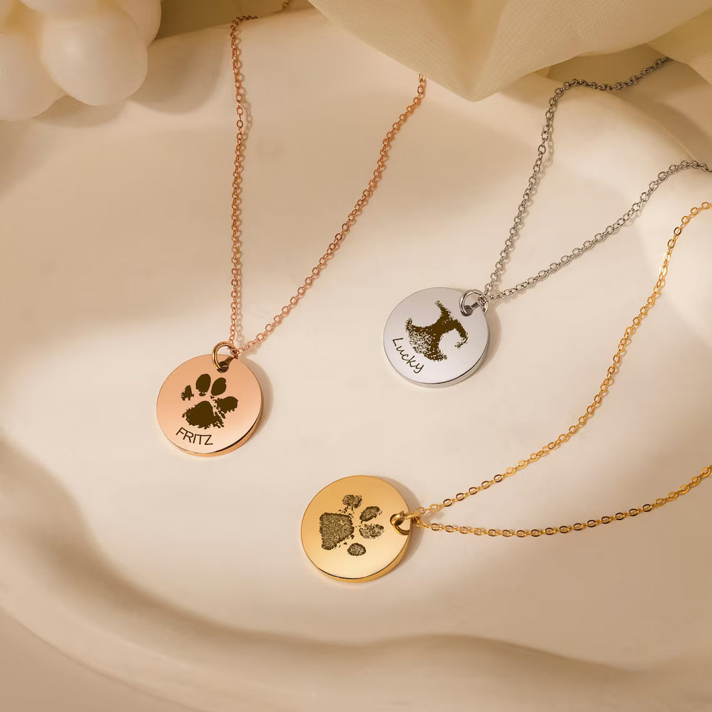 Paw Print - Nose Print Memorial Necklace