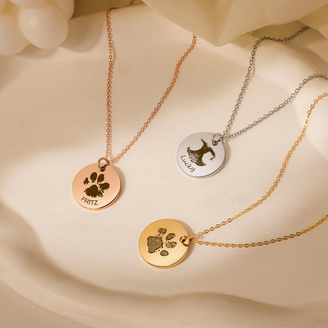 Paw Print - Nose Print Memorial Necklace