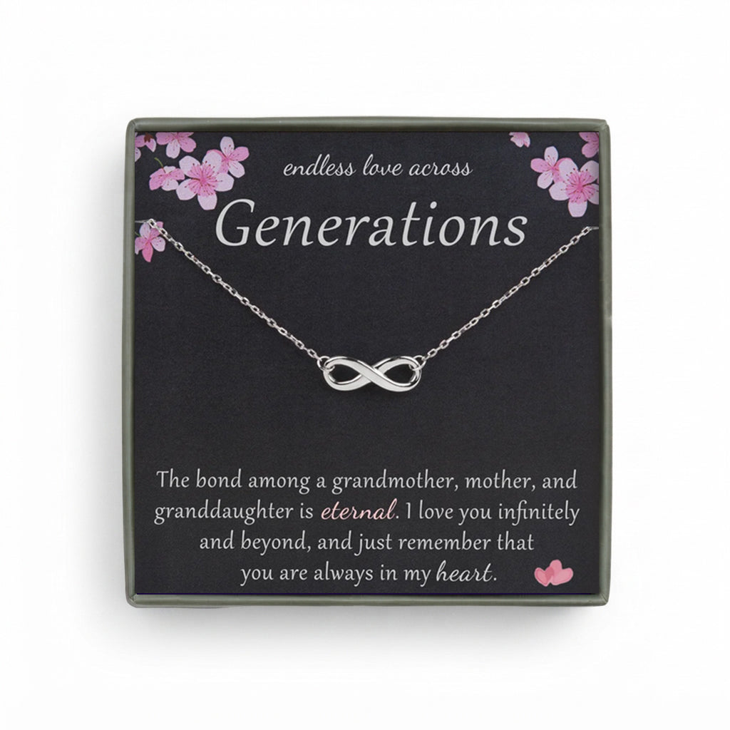 "Endless Love Across Generations" Card and Infinity Necklace