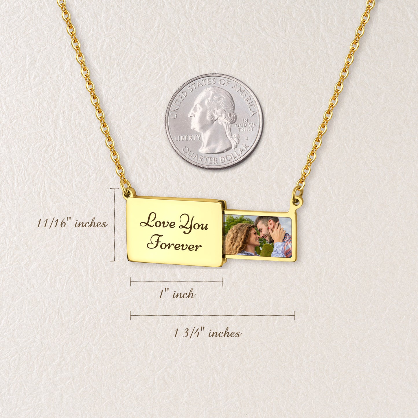 Personalized Pet Picture Hidden Photo Locket Necklace