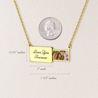 Personalized Best Friend Hidden Photo Locket Necklace