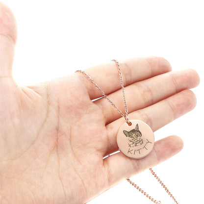 Round Pet Portrait Necklace