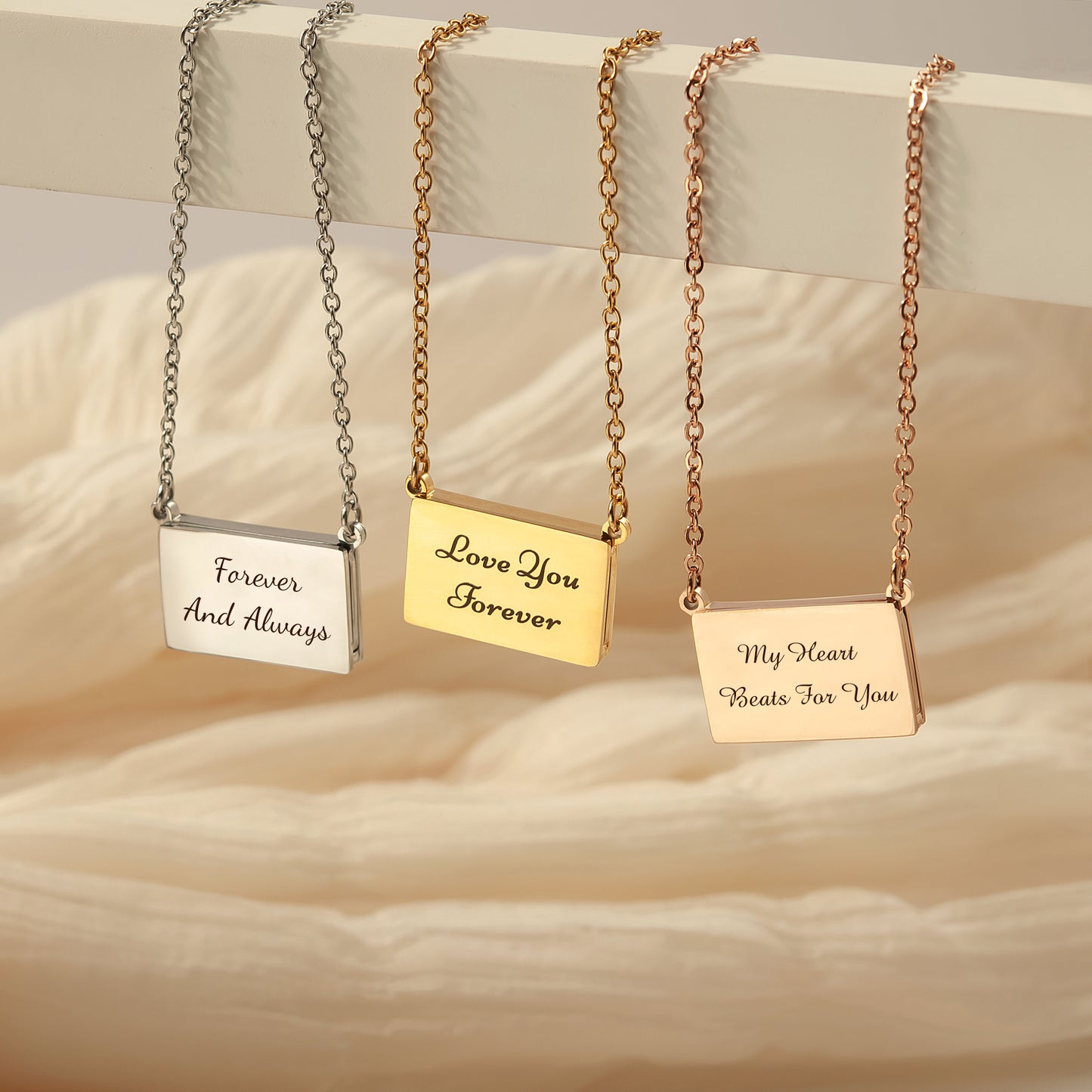 Personalized Couple's Hidden Photo Locket Necklace