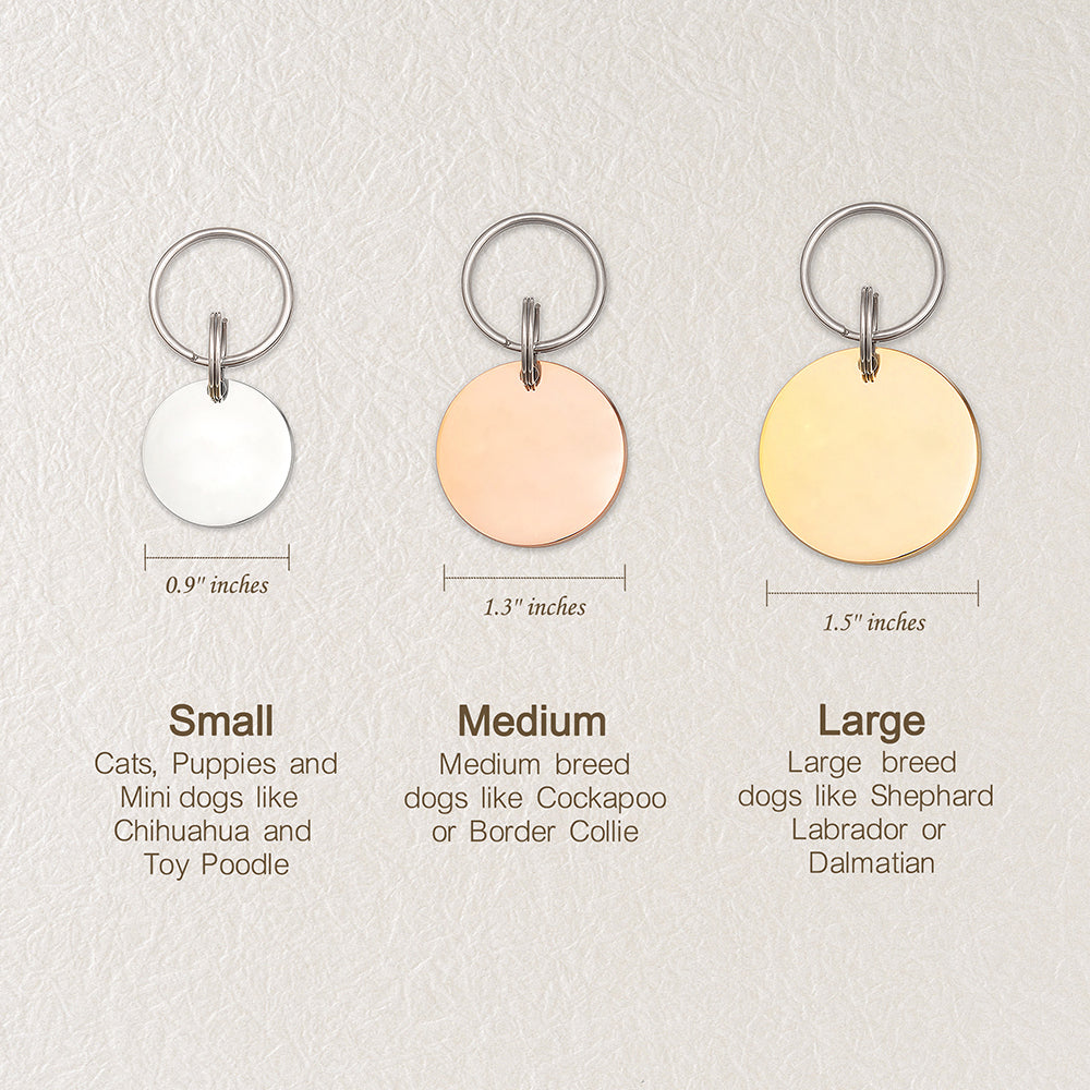 Round Pet ID Dog Tag