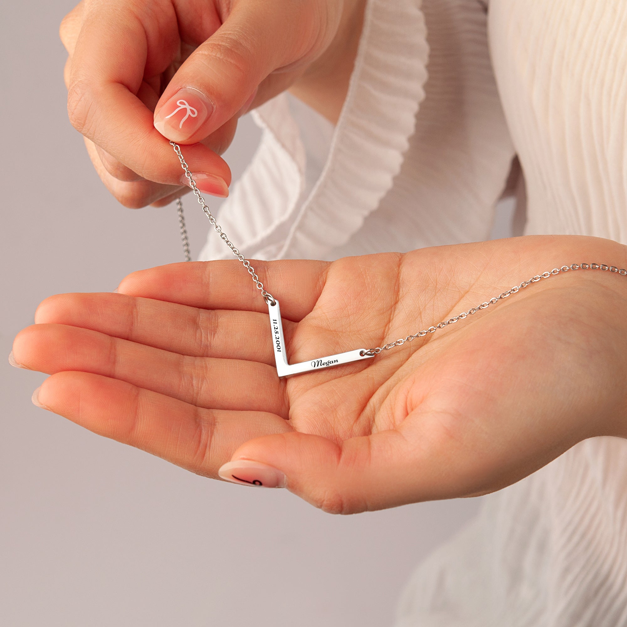 Custom V Bar Necklace