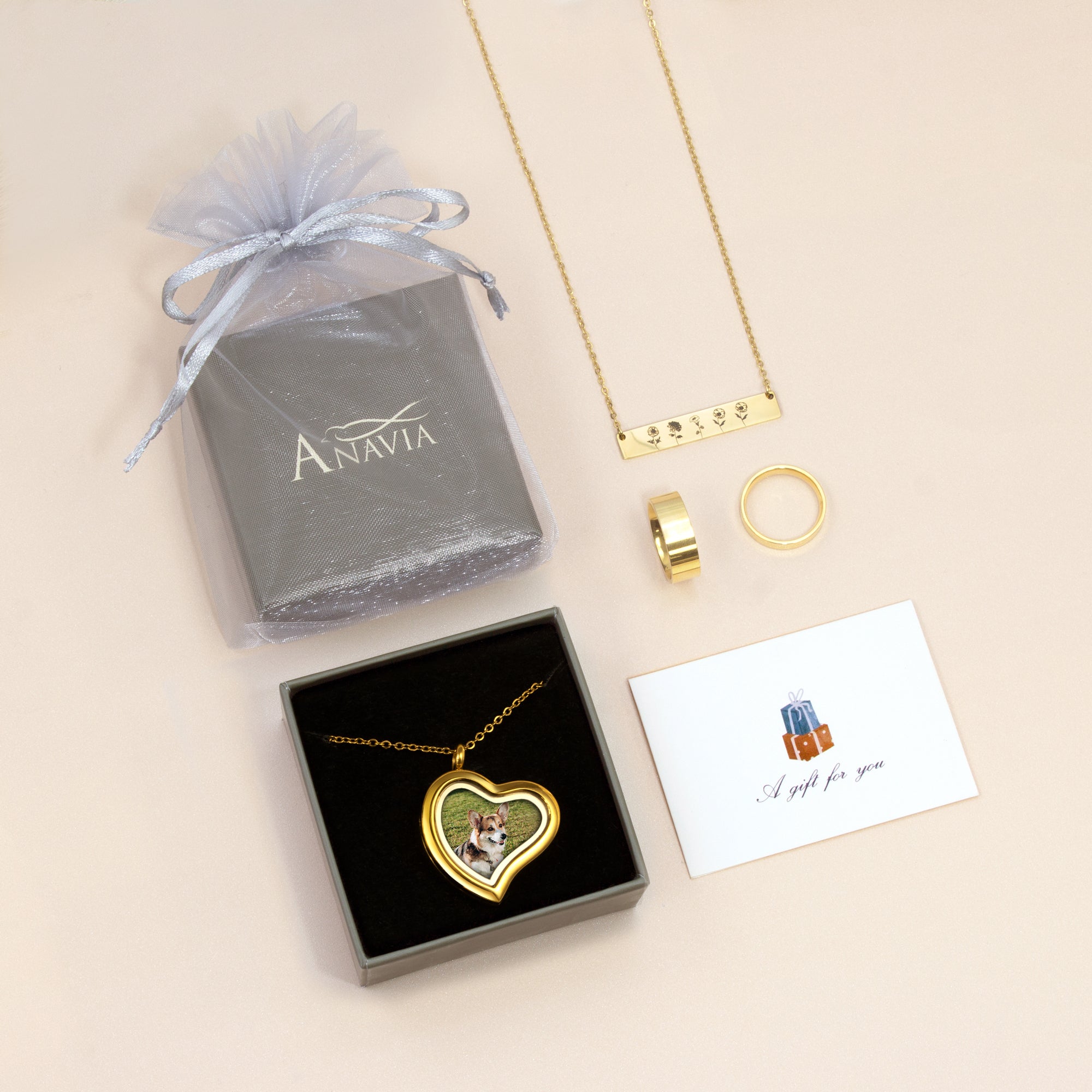 Glass Sideways Heart Photo Locket Pet Necklace