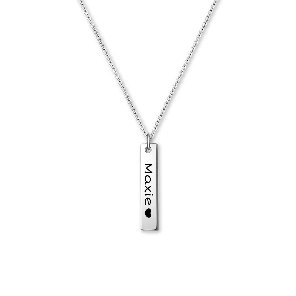 Vertical Bar Name Necklace