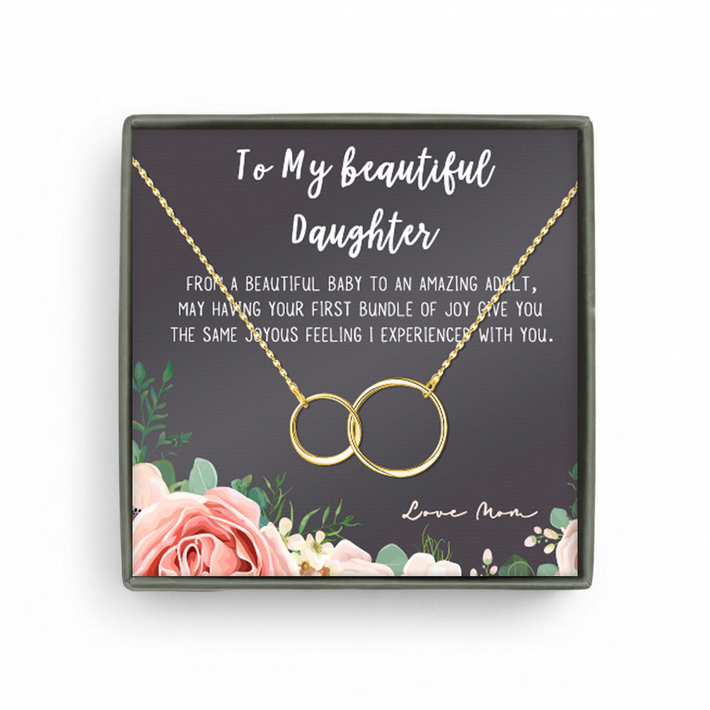 "To my Beautiful Daughter" Card and Infinity Necklace
