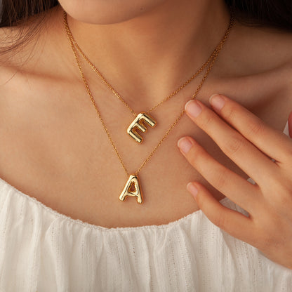 Bubble Balloon Letter Necklace