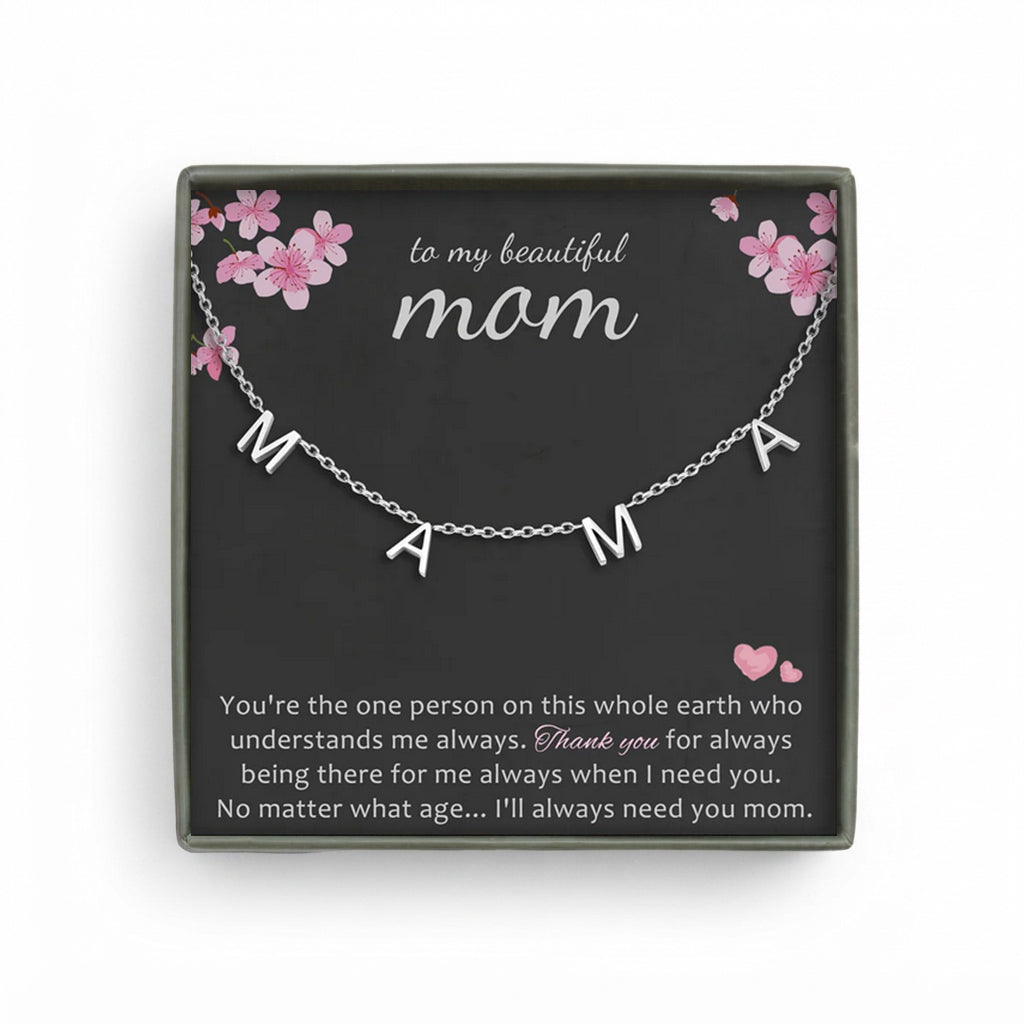 "To my Beautiful Mom" Mama Necklace Gift Set