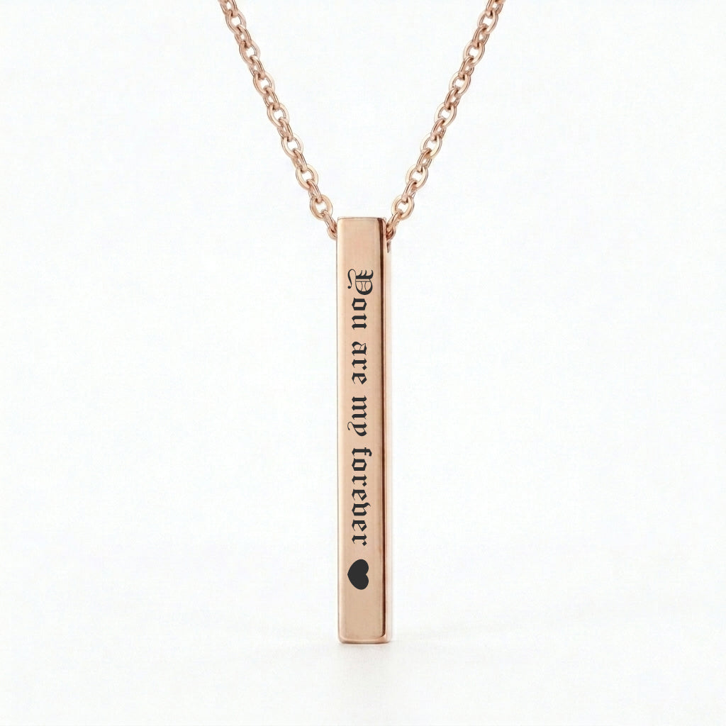 Custom 4 Sided Bar Necklace