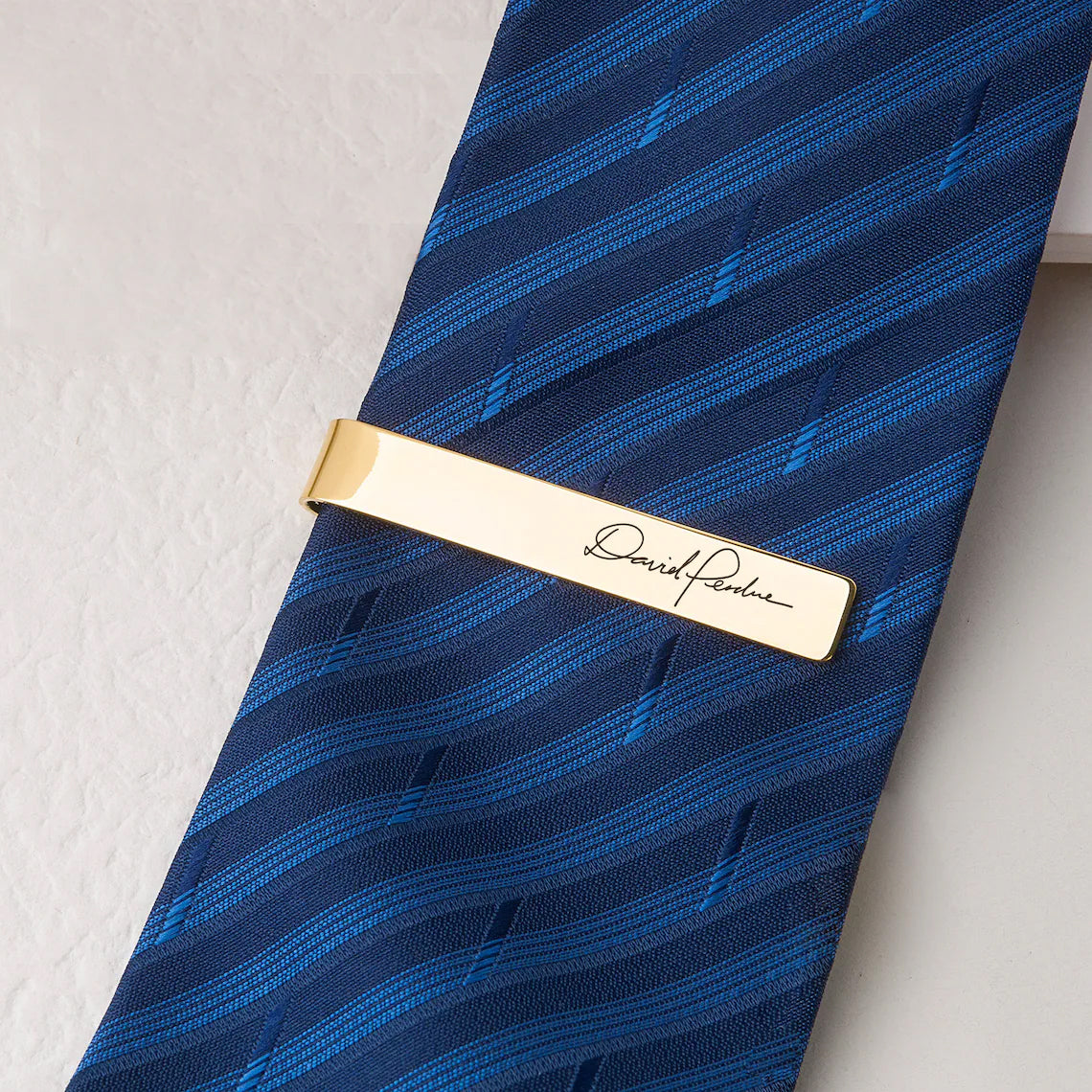 Custom Handwriting Engraved Tie Clip
