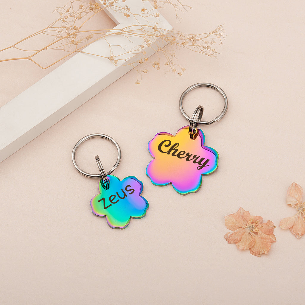 Cherry Blossom Pet ID Dog Tag